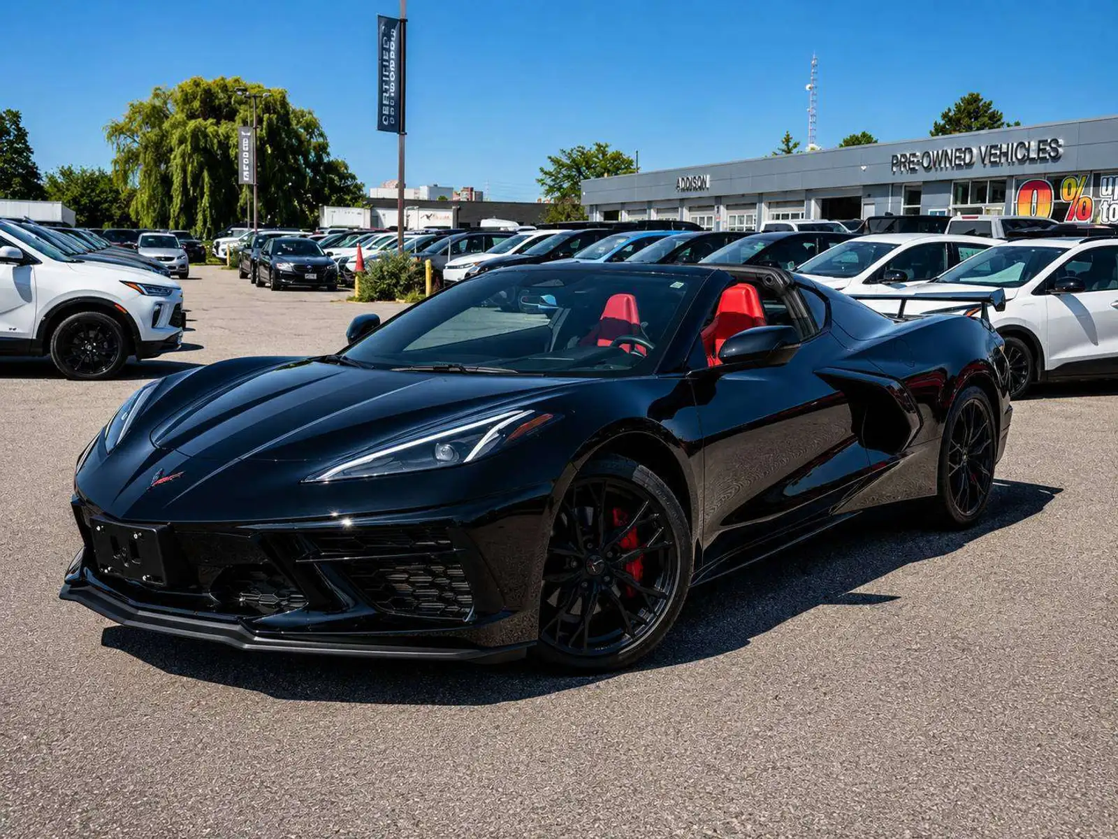 2025 Chevrolet Corvette 1LT RED LEATHER HIGH WING — photo 1